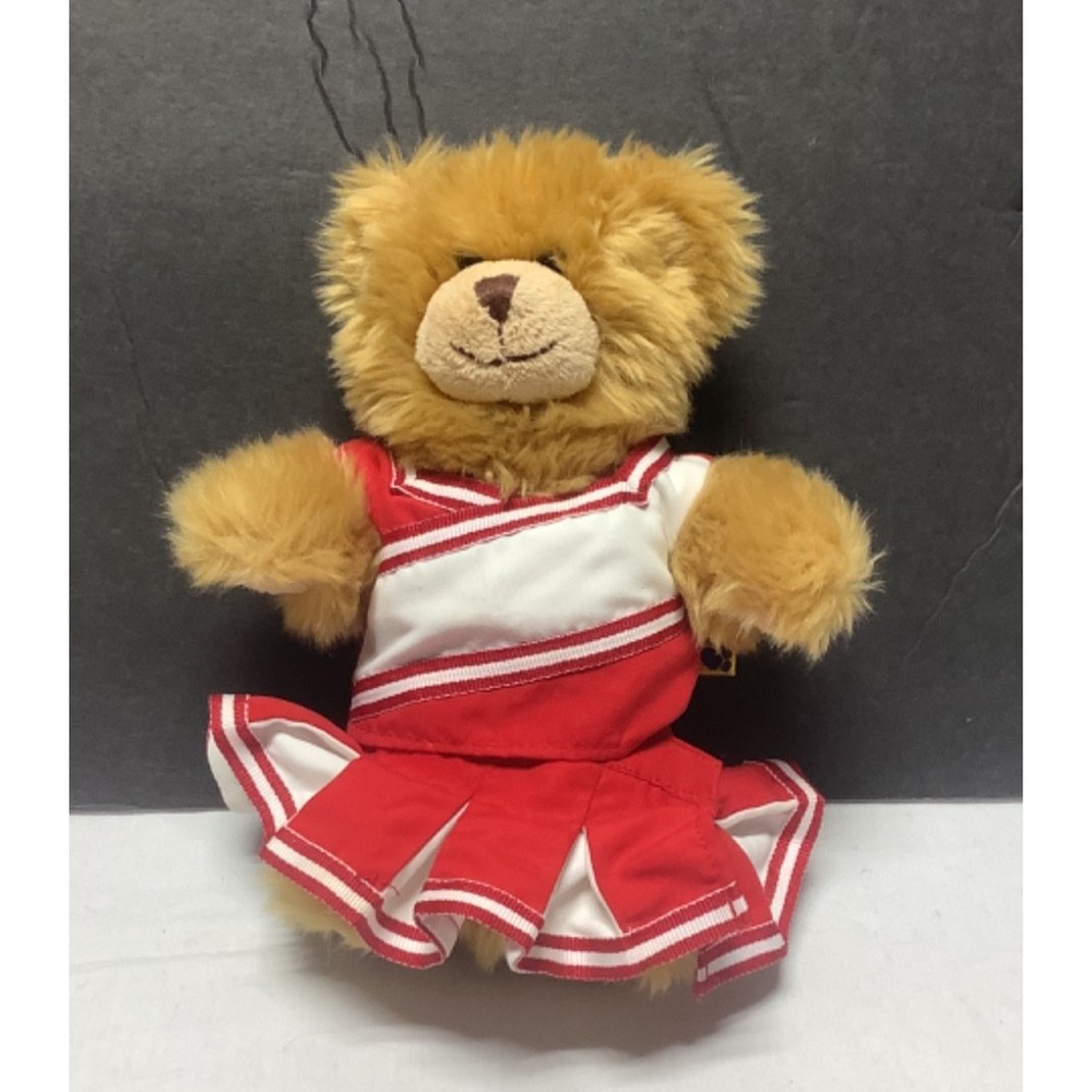 Build-A-Bear Mini Sized Teddy Bear and Cheerleader Outfit 8" Small Brown Plush